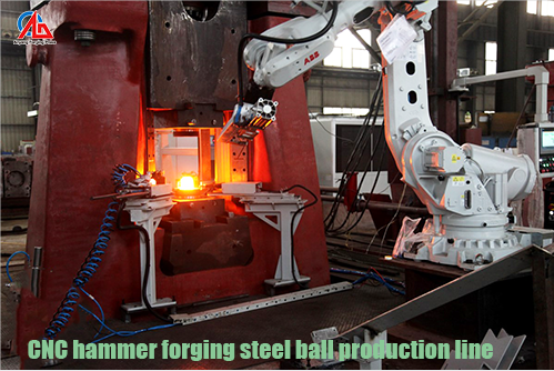 CNC hammer forging steel ball production line